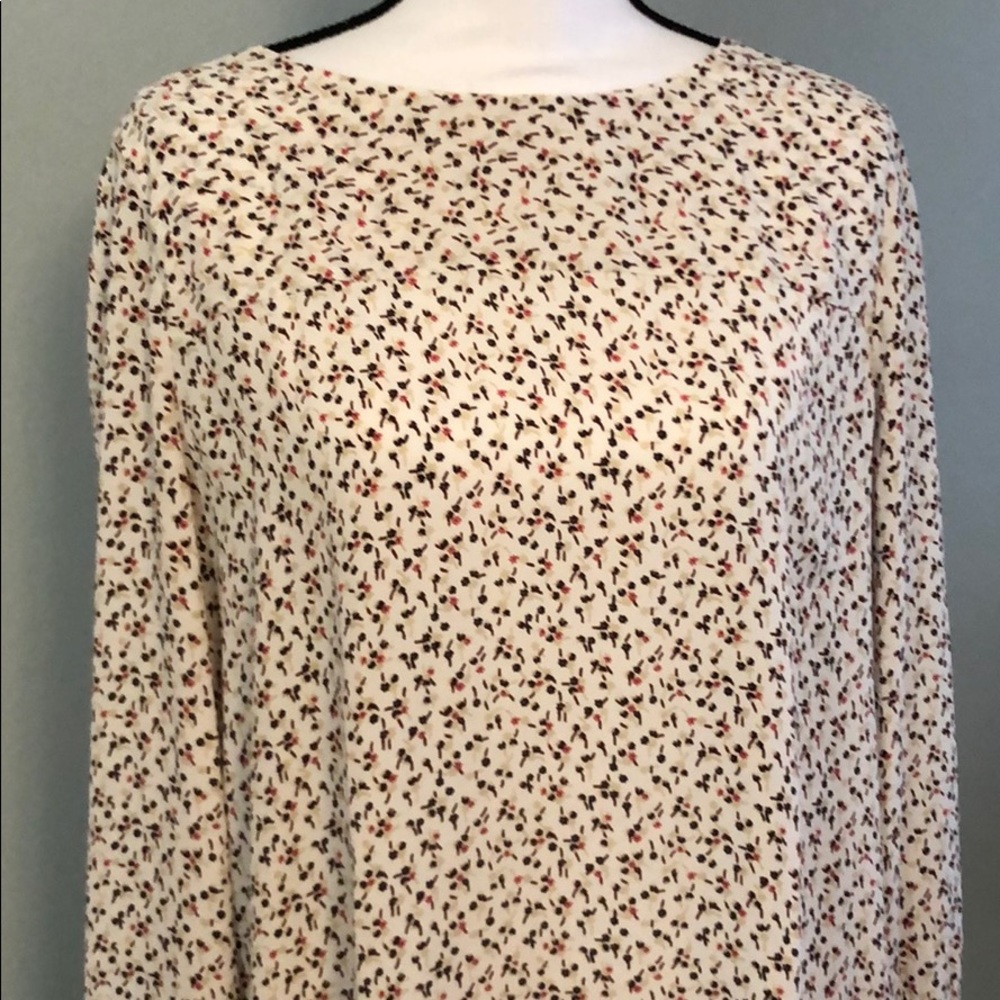 Loft floral blouse with open back detail
